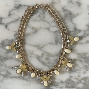 NEW Banana Republic Gold Cream Sparkle Necklace.